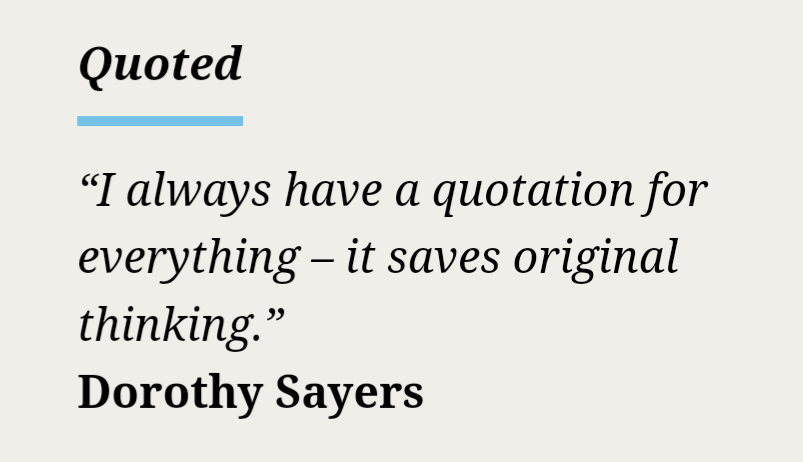 The Knowledge Dorothy Sayers